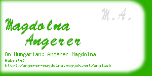magdolna angerer business card